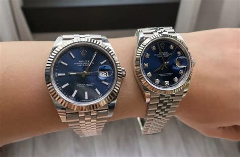 blue rolex watch sizes.